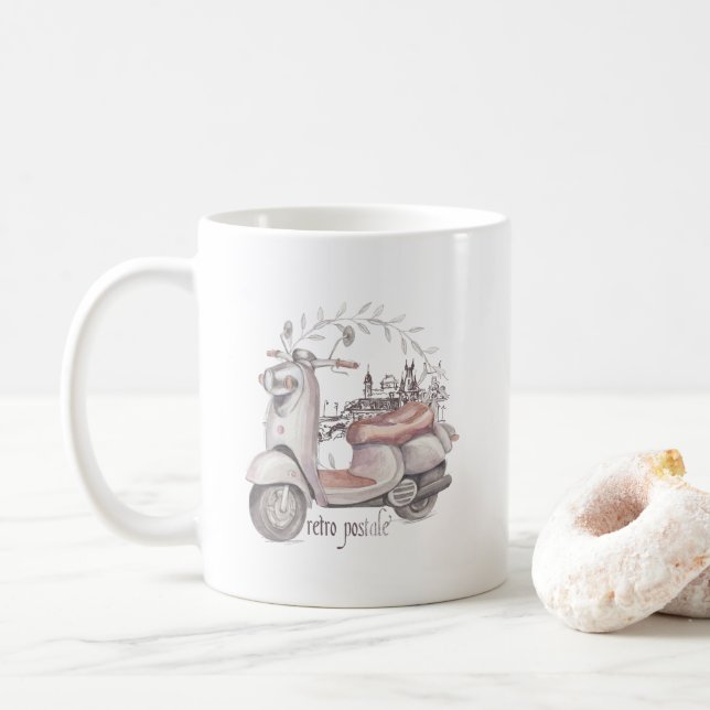 Mug Rétro scooter frais (Avec donut)