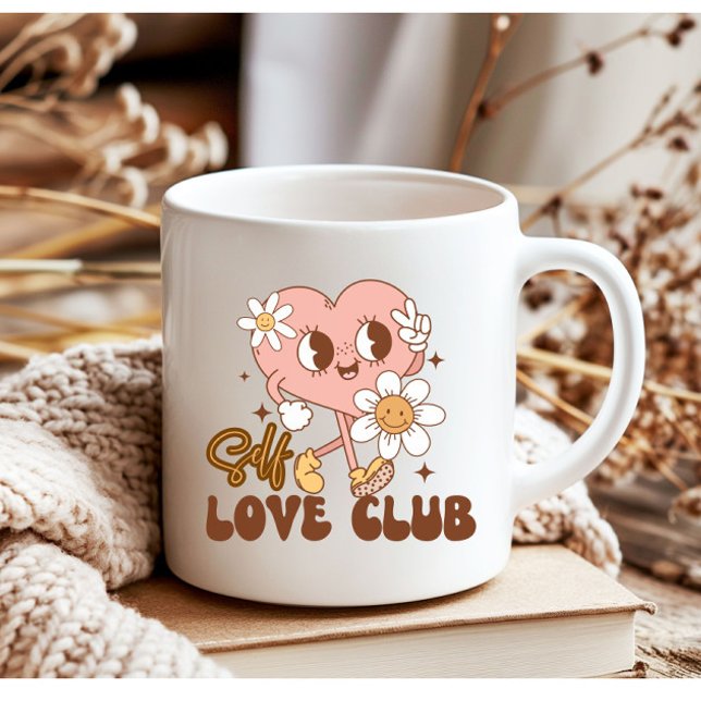 Mug Retro Self Love Club Santé mentale (Créateur téléchargé)