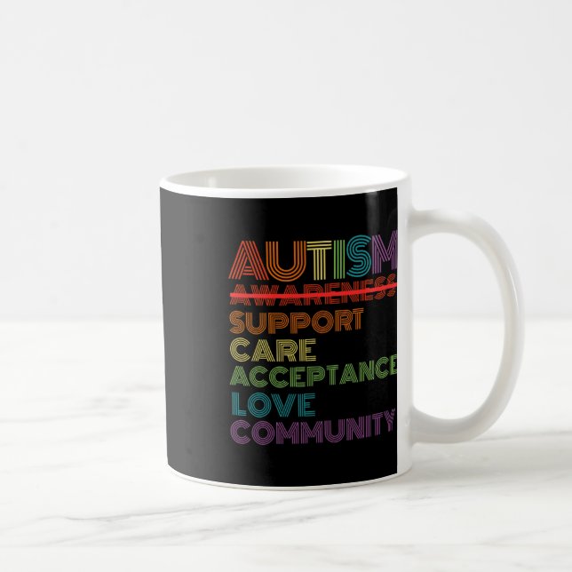 Mug Retro Sensibilisation sur l'autisme Enseignant Éco (Droite)