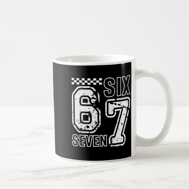 Mug Rétro Six Sept Nombres Humour Intelligent 6 7 Mème (Droite)