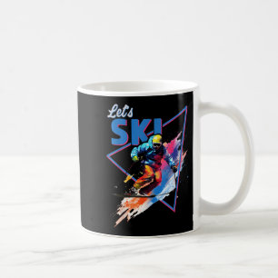 Mug Retro Ski en poudre Ski Vintage Couleur de Ski Ren