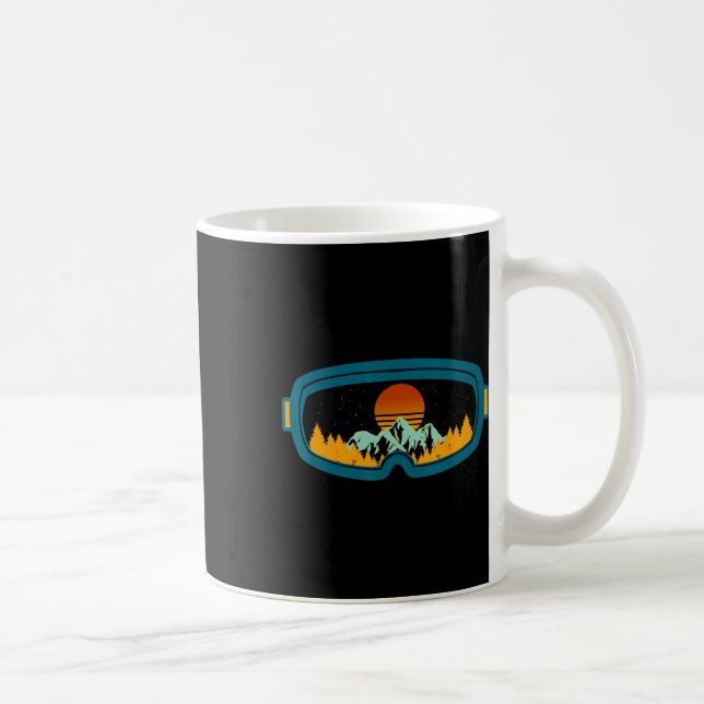 Mug Retro Ski ski ski ski ski snowboard Winter Sea (Droite)