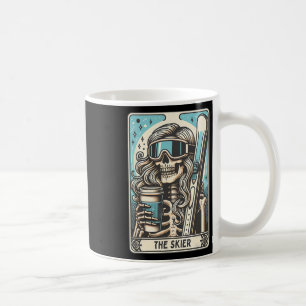 Mug Retro Skier Carte Tarot Funny Skeleton Skier Sk