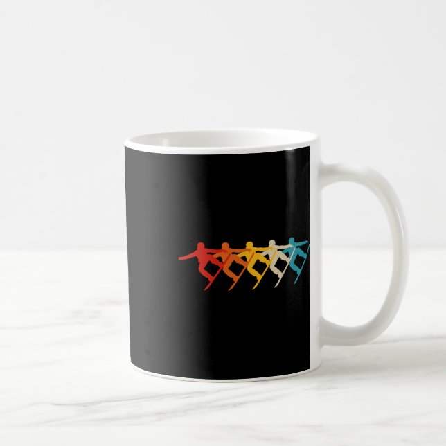 Mug Retro Snowboarder Snowboard Hommes Femmes Garçons (Droite)