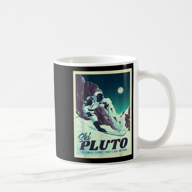 Mug Retro Space Tourisme Planche de ski Ski Planche (Droite)