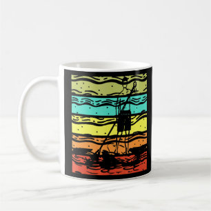 Mug Retro Stand Up Paddleboard Paddleboarder Outdoo