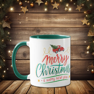 Mug Retro Style Camion Joyeux Noël