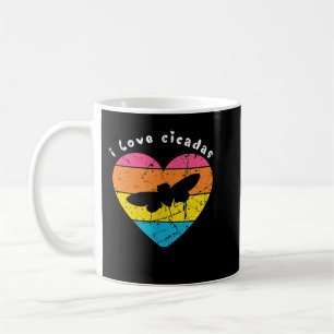 Mug Retro Summer Sunset Graphic I Love Cicadas