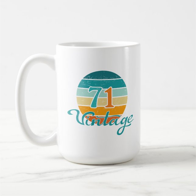 Mug Retro Sunset 71 Vintage en détresse (Gauche)