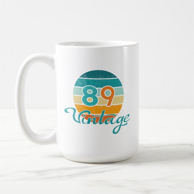 Mug Retro Sunset 89 Vintage Distressed (Gauche)