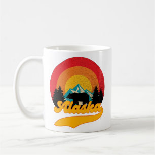 Mug Retro Sunset Alaska Juneau Bear Mountains Wild AK