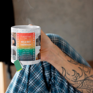 Mug Retro Sunset Photo Mr and Mrs 10th Anniversary