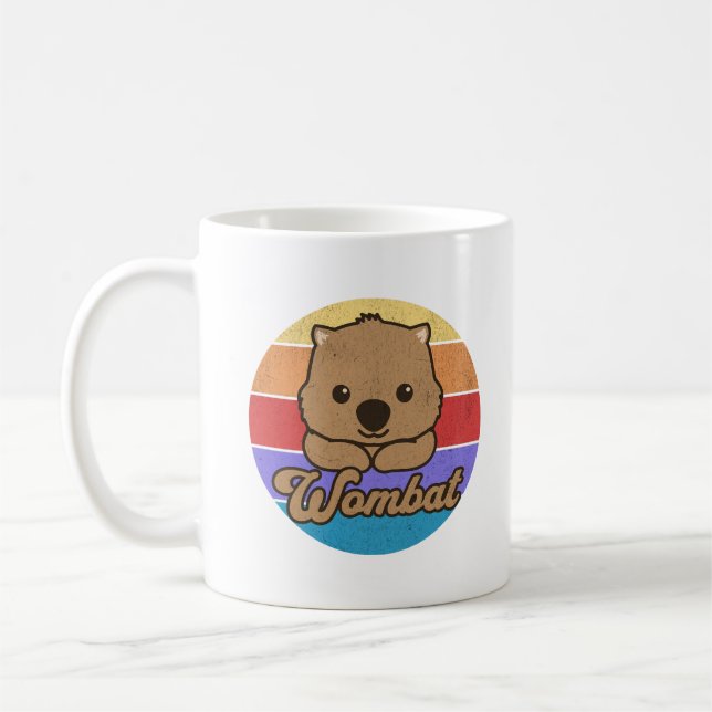 Mug Retro Sunset Wombat (Gauche)