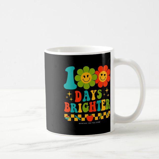Mug Rétro Super 100 Jours D'Enseignants Scolaires 100  (Droite)