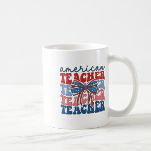 Mug Retro Super 4 juillet enseignant Coquette américai