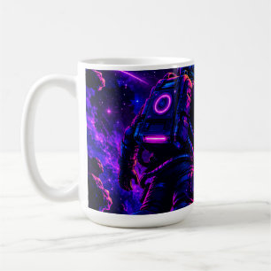 Mug Rétro Synthwave Astronaute Cyberpunk Espace Café M