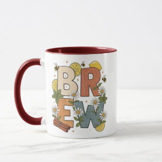 Mug Retro Tea Brew Herb Design