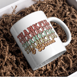 Mug Retro Thankful Mug, Automne Famille Thankgiving ca