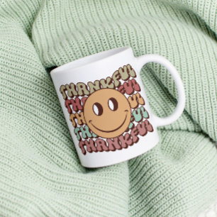 Mug Rétro Thanksgiving Emoji Mug, Automne Thanksgiving
