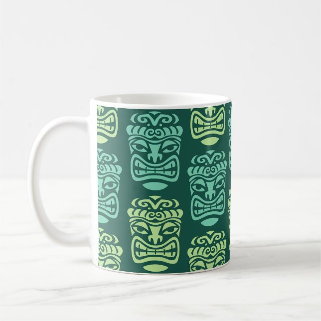 Mug Retro Tiki Beach Bar Pattern (Gauche)