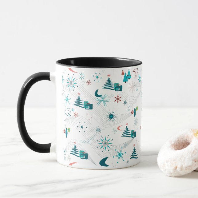 Mug Retro Un Noël Go-Go (Avec donut)