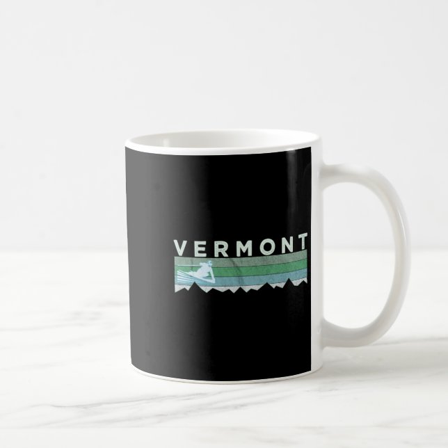 Mug Retro Vermont Déshabilisé Long Sleeve Ski (Droite)