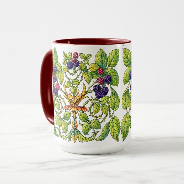 Mug Retro Victorian Era Blackberries (Devant gauche)