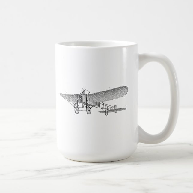 Mug Rétro vieil avion d'appui vertical d'avion vintage (Droite)