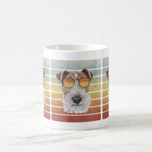 Mug Rétro Vintage Coucher de soleil Wire Fox Terrier M
