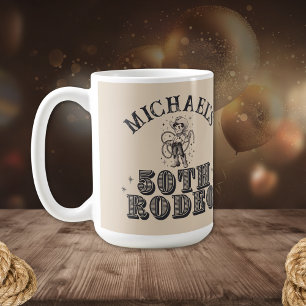 Mug Retro vintage Cowboy Rodeo 50e fête d'anniversaire