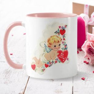 Mug Retro Vintage Cupid Be My Love Valentine's Day