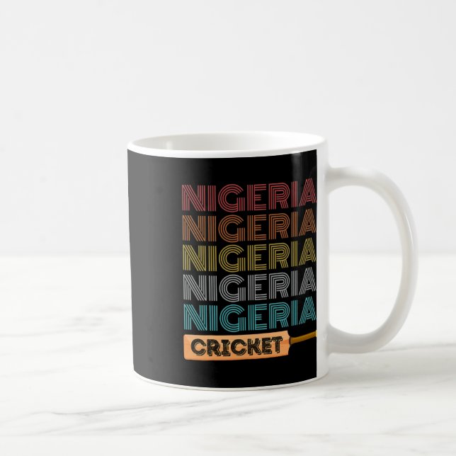 Mug Retro Vintage Nigeria Cricket  (Droite)