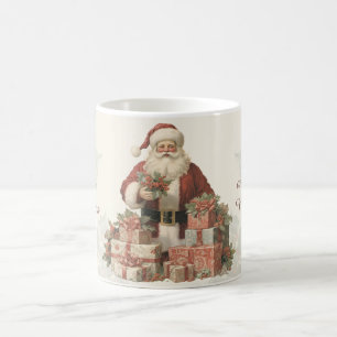 Mug Retro Vintage Père Noël Holly Joyeux Noël