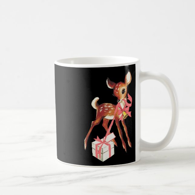 Mug Retro vintage rennes rose noël ba (Droite)