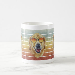 Mug Retro Vintage Sunset Golden Retriever Pet Maman Pa