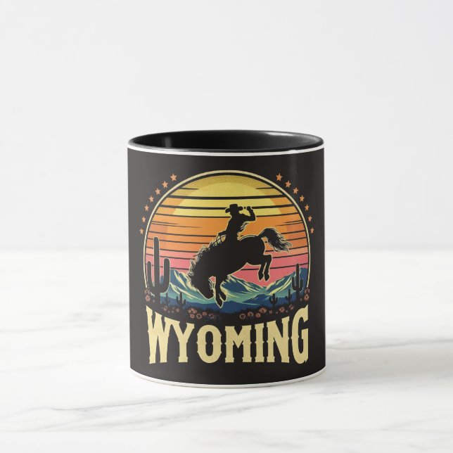 Mug Retro Wyoming Cowboy (Centre)
