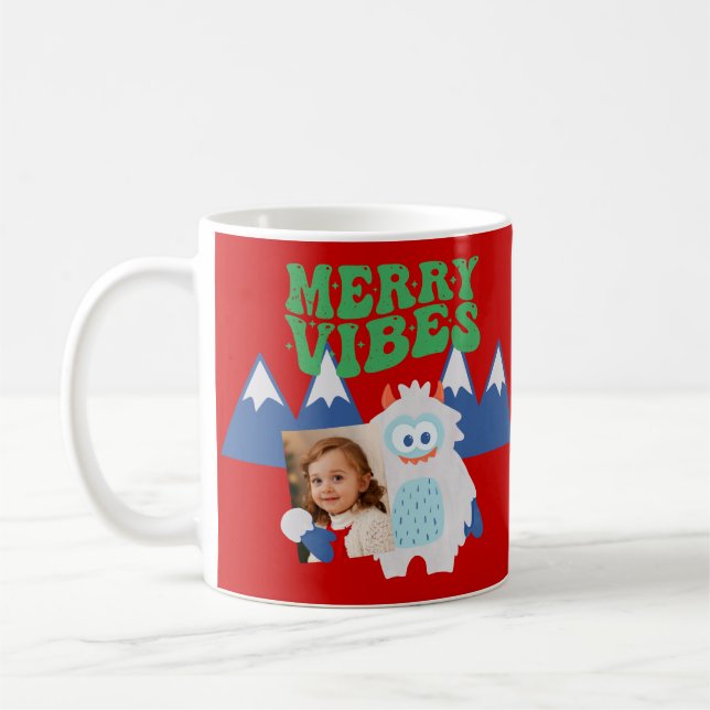 Mug Retro Yeti Whimsical Kids Noël (Gauche)
