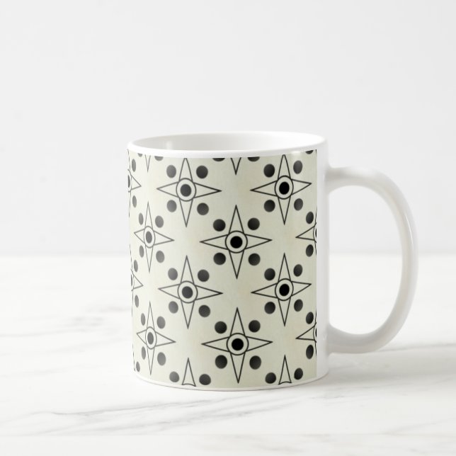 Mug rétrométrique, noir et ivoire (Droite)
