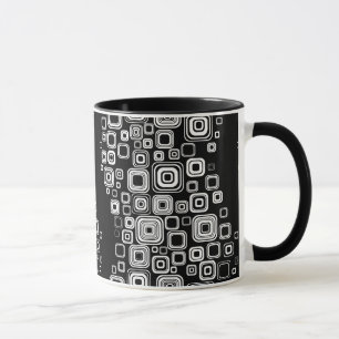 Mug Rétros carrés noirs et blancs