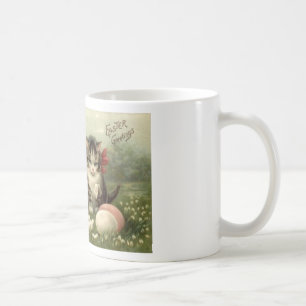 Mug Rétros chatons victoriens vintages Pâques de cha