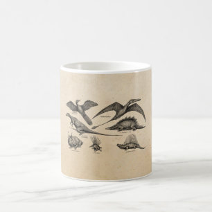 Mug Rétros dinosaures d'illustration vintage de