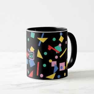 Mug Rétros formes géométriques d'art de bruit 80s