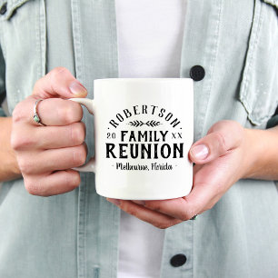 Mug Retrouvailles familiales personnalisées rustiques 
