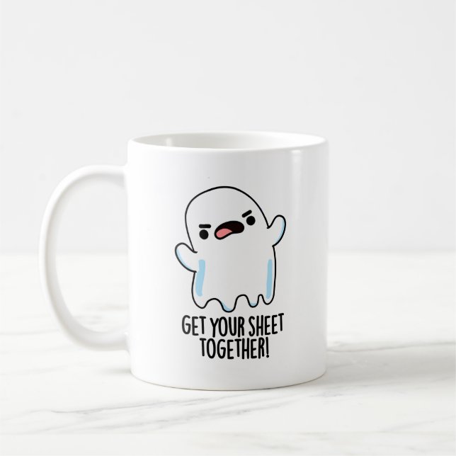 Mug Retrouvez votre feuille ensemble Funny Ghost Pun (Gauche)