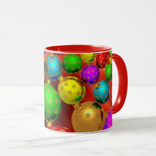 Mug Réunion de décorations de Noël  (Devant droit)