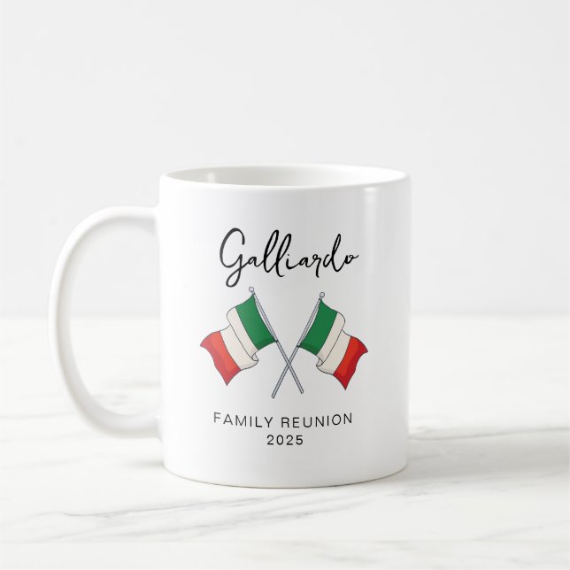 Mug Réunion de famille au drapeau italien  (Gauche)