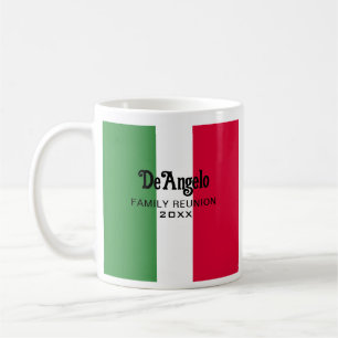 Mug Réunion de nom de famille italien personnalisé
