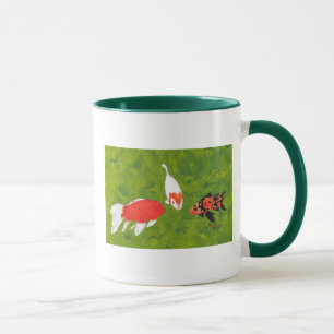 Mug Réunion de peinture de la faune de poissons de Koi