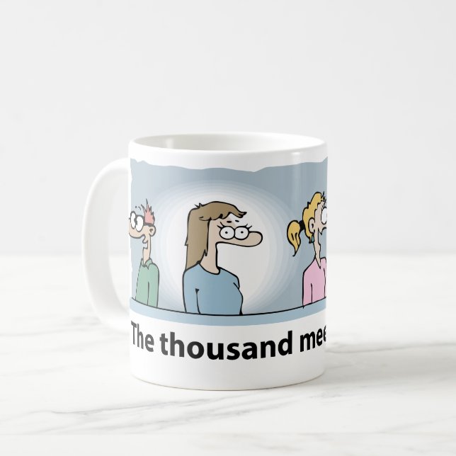 Mug Réunion féminine avec un zombie (Devant gauche)
