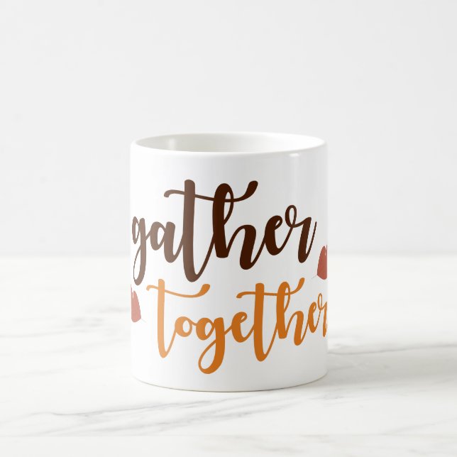 Mug Réunissez-vous couleurs d'automne de Thanksgiving  (Centre)